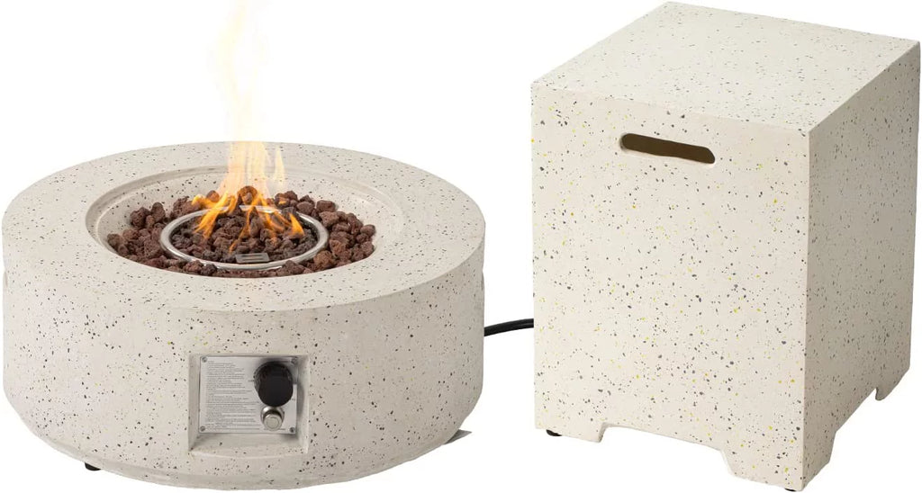 28-inch Round Propane Fire Pit Table Set G4459