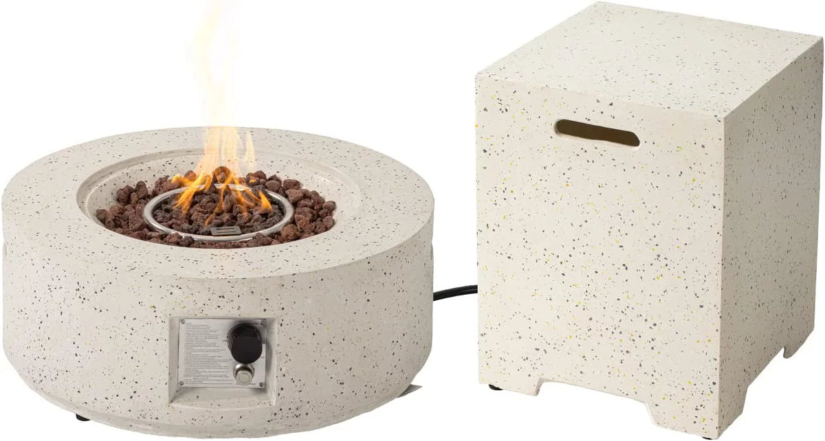 28-inch Round Propane Fire Pit Table Set G4459