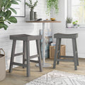 Saddle Stool (Set of 2) - Antique Grey M271