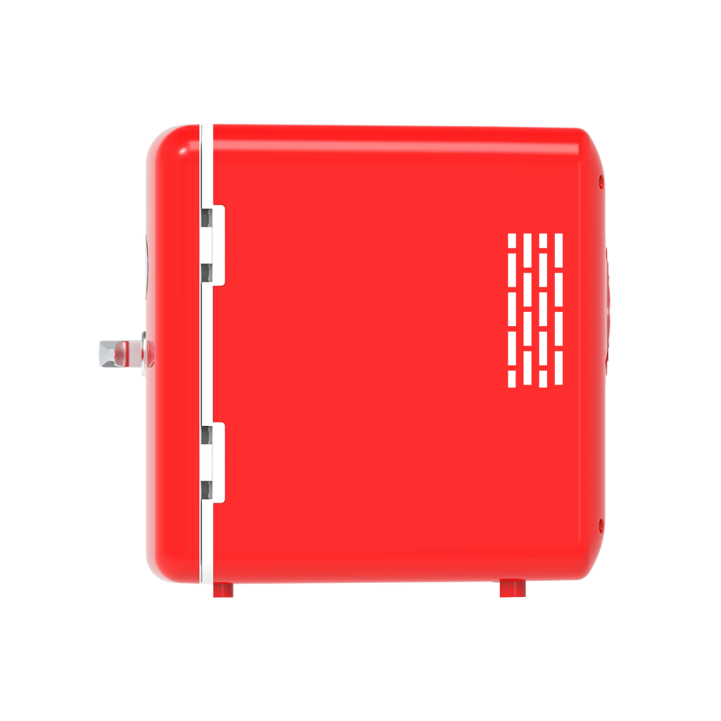 Portable Retro 6-Can Mini Cooler Red Q376