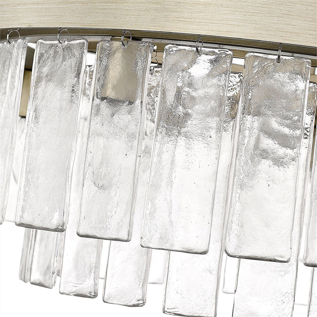 9-Light Chandelier with Hammered Water Glass X970