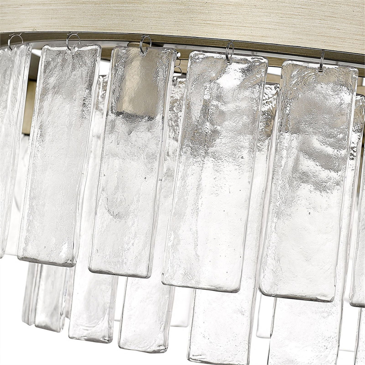 9-Light Chandelier with Hammered Water Glass X970
