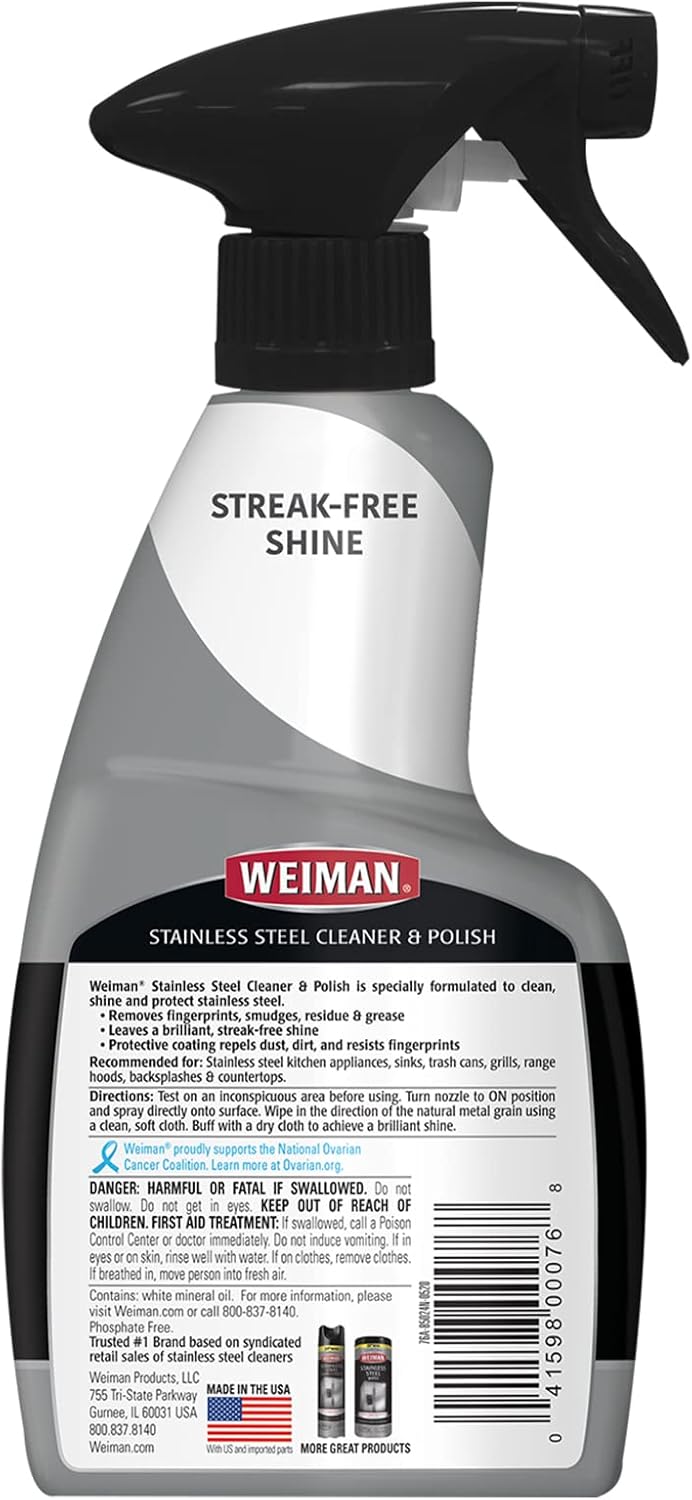Stainless Steel Cleaner and Polish 22 Ounce 6 Pack H987868