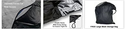 Gray/Black Jet Ski Covers with Trailer Straps and Storage Bag H2560