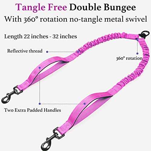 Double Dog Leash 360 Swivel No Tangle I97833