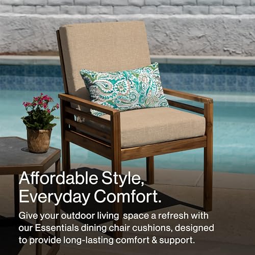 Outdoor Dining Chair Cushion 20 x 41 Navy W396313