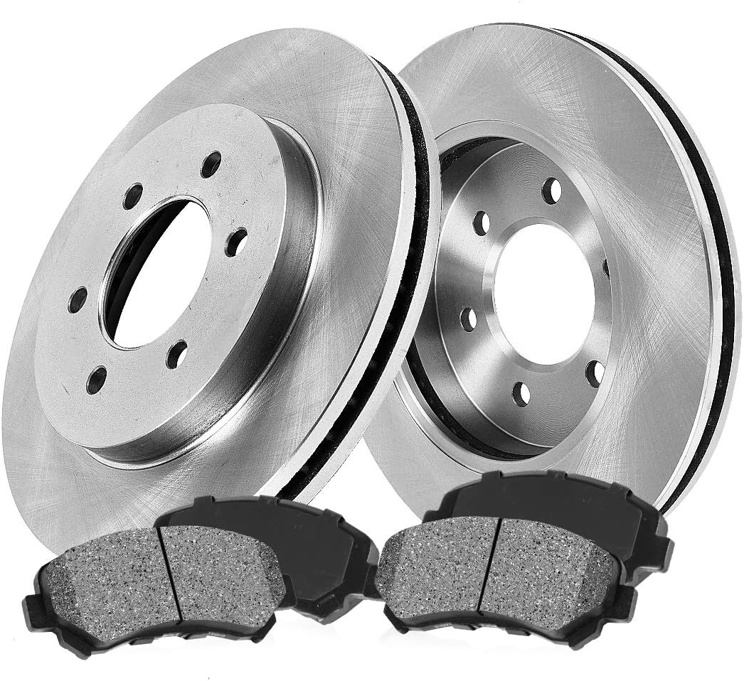 6 Lug Brake Disc Rotors and Metallic Brake Pads W25149