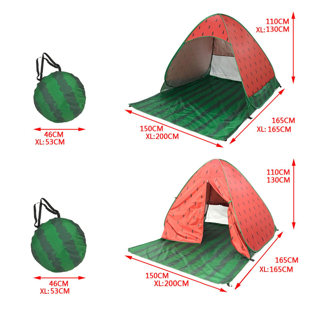 Beach Sun Protection Camping Tent with 6 Tent Stakes X825328