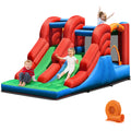 Inflatable Bounce House 3-in-1 Dual Slides Jumping Castle with 550W Blower J80016