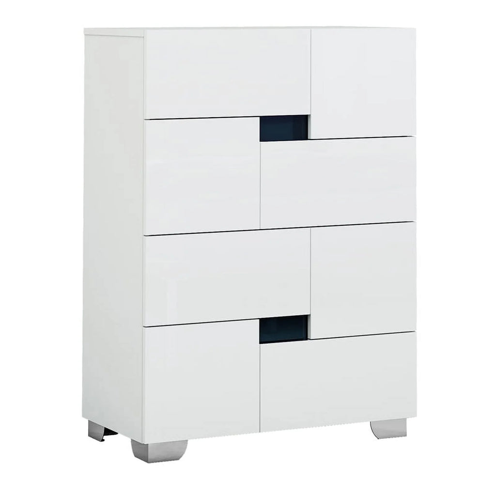 4-Piece White Wood Queen Bedroom Set Z737