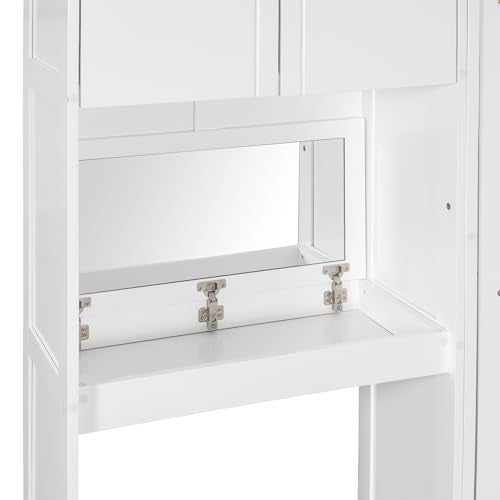 Queen Size White Murphy Bed Cabinet with Closet X111548
