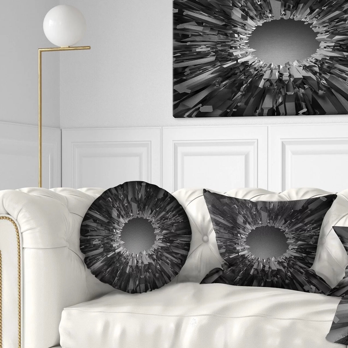 Abstract Throw Pillow 18 in. x 18 in. U7637