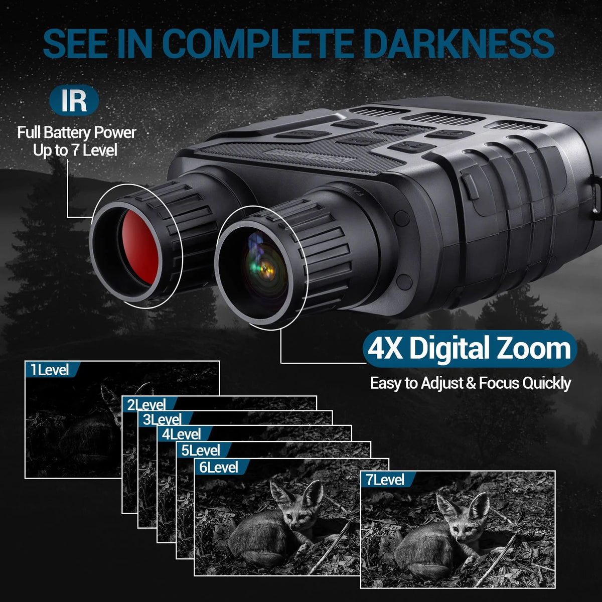 Infrared Night Vision Binoculars with HD Video A349619