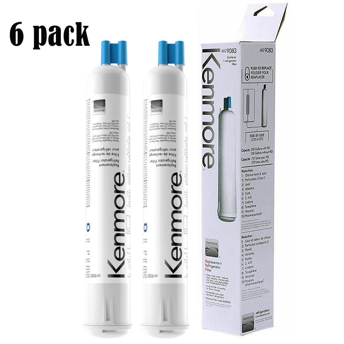 2 Pack Refrigerator Water Filter Replacement Cartridge B40657