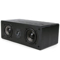 Center Channel Speaker with Dual 4-Inch Carbon Fiber Woofer and Silk Dome Tweeter (Black) X983805
