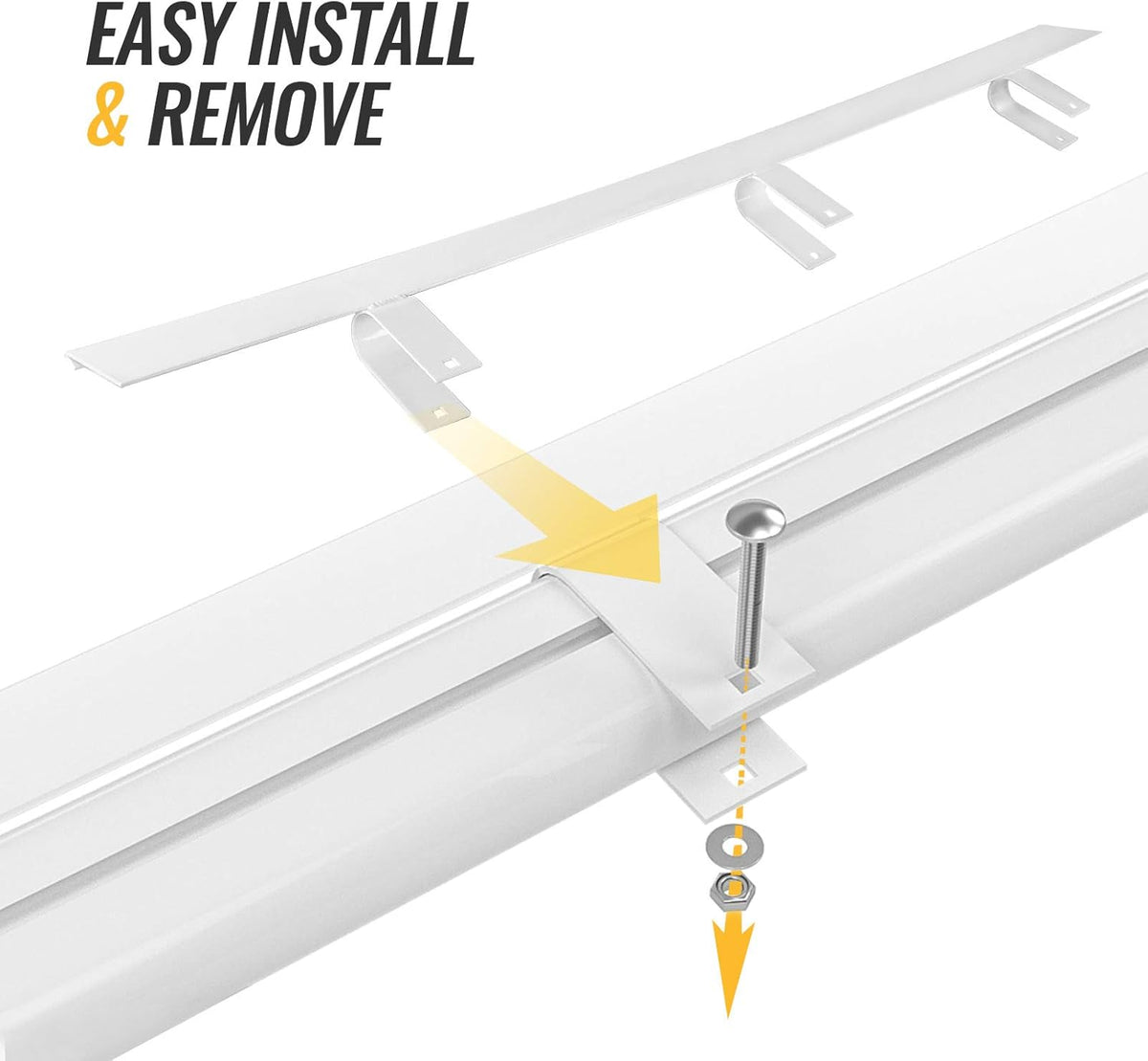 White Pack of 2 Aluminum Van Rack Accessory Y60571
