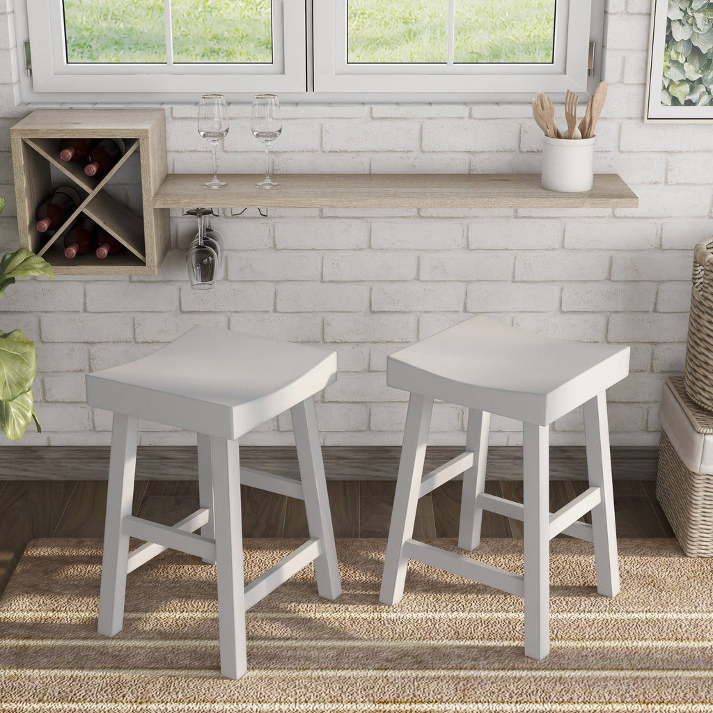 Saddle Stool (Set of 2) - Antique Grey M271
