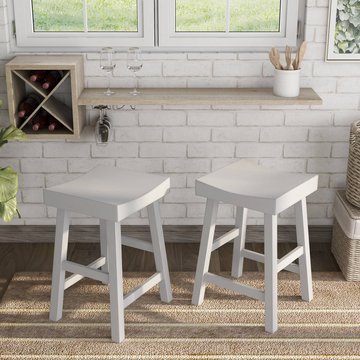 Saddle Stool (Set of 2) - Antique Grey M271