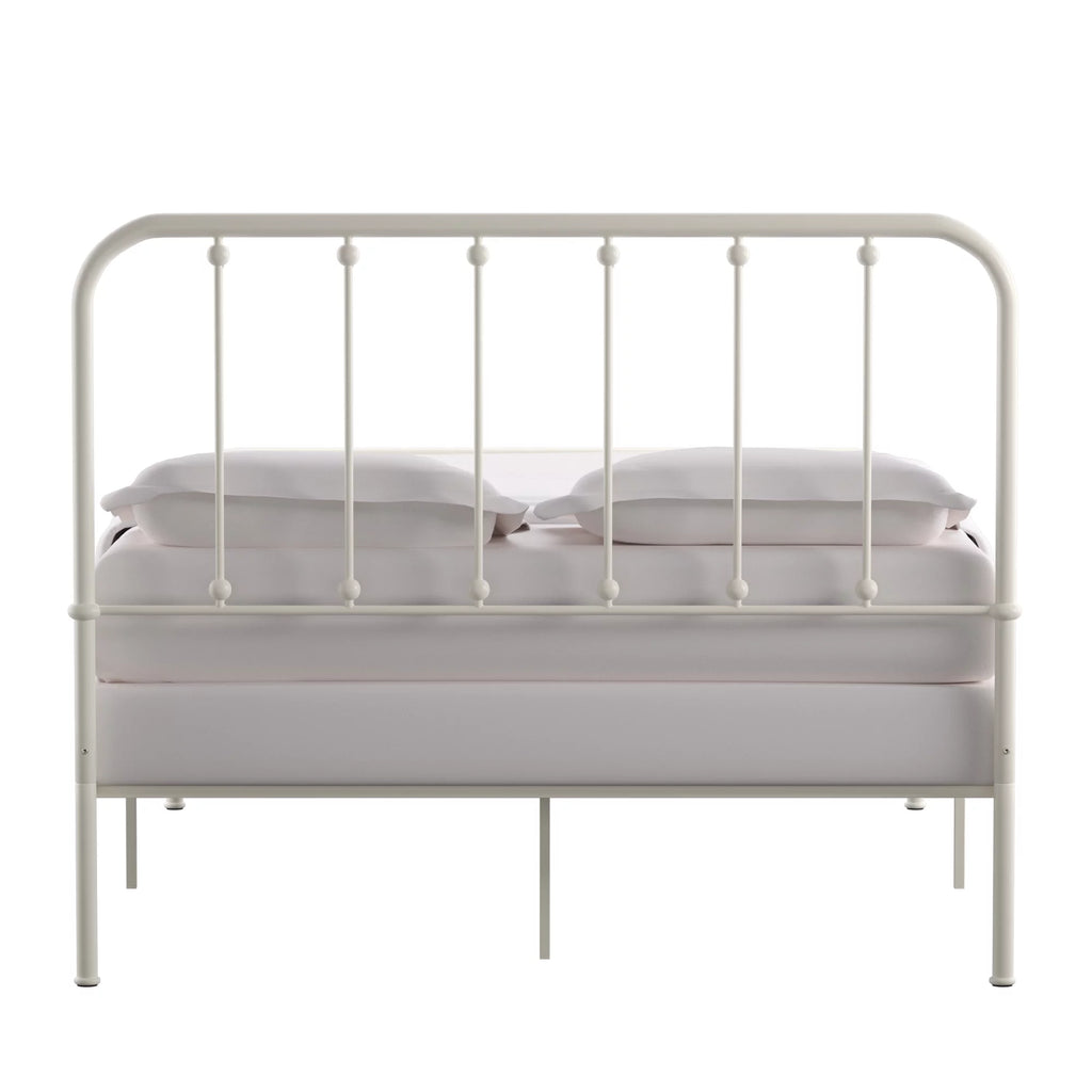 White Metal Platform Full Bed N3190