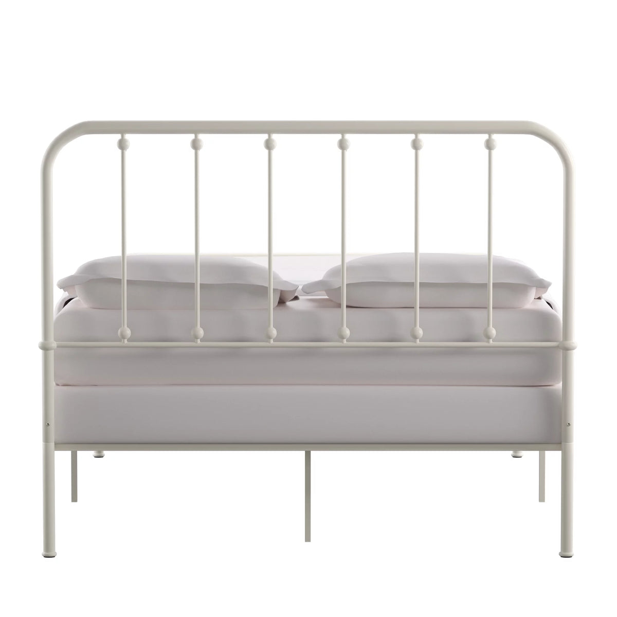 White Metal Platform Full Bed N3190
