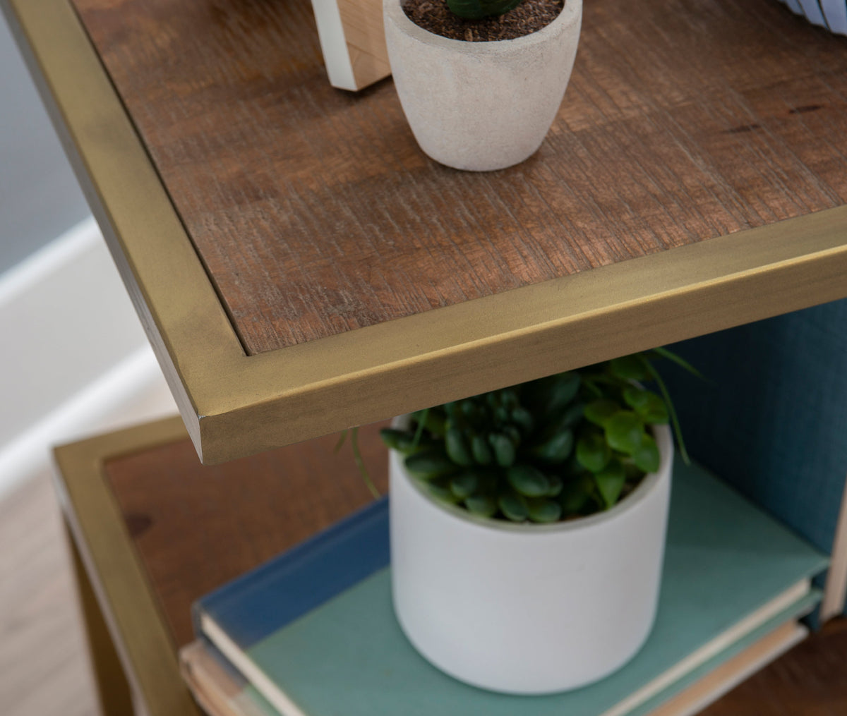 3-Tier Metal Accent Side Table E539