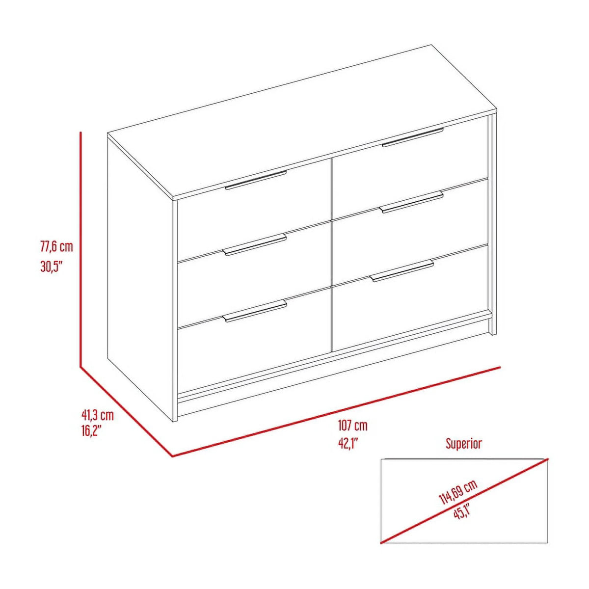 3 Bedroom Set Engineered Wood W54872