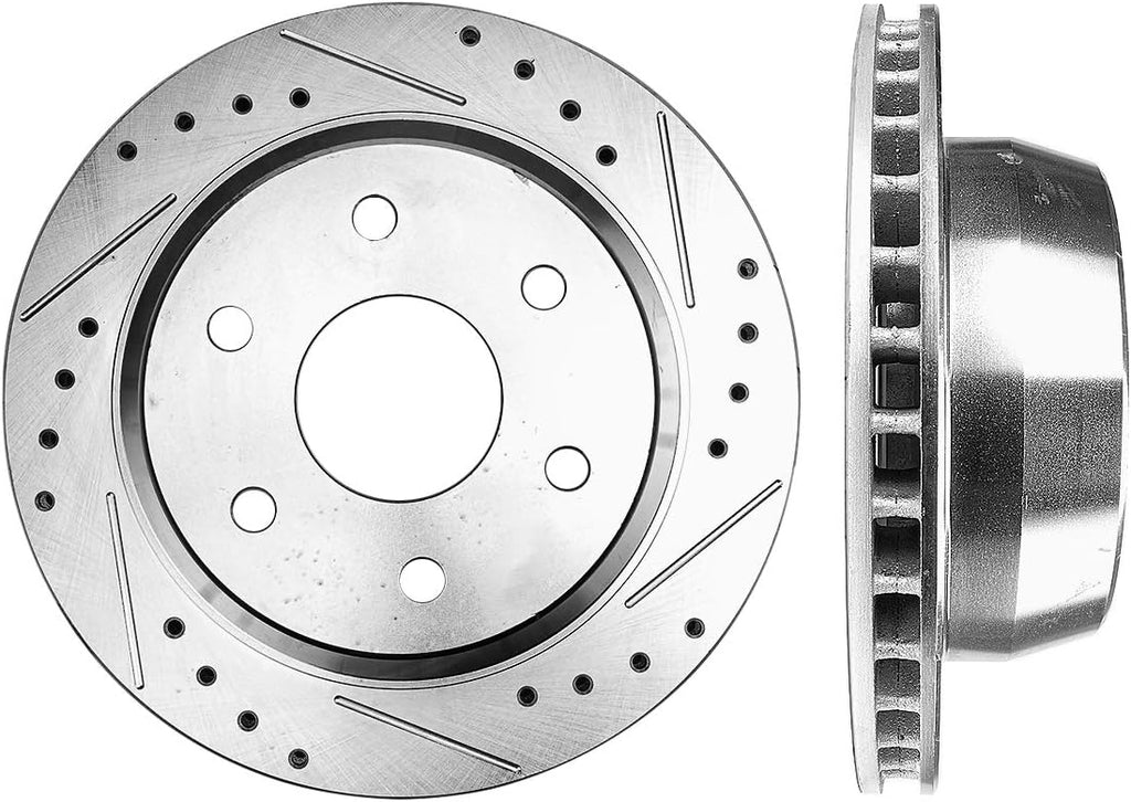 330mm Drilled & Slotted 6 Lug Rotors X8714