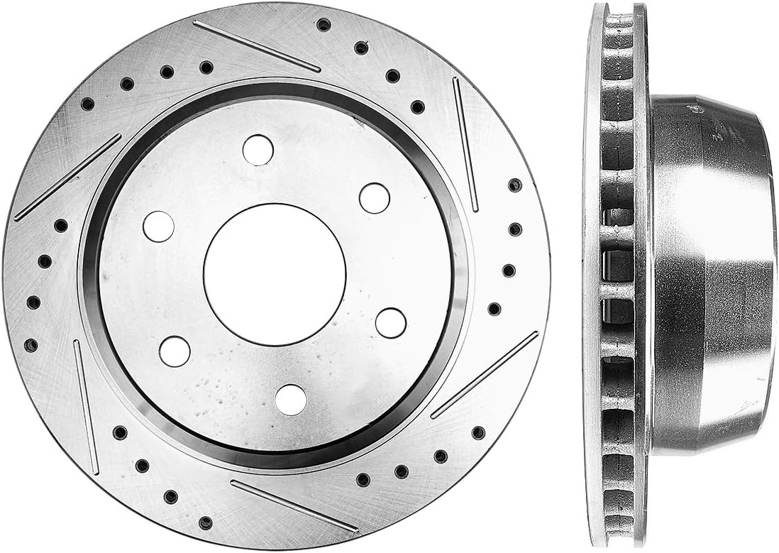 330mm Drilled & Slotted 6 Lug Rotors X8714