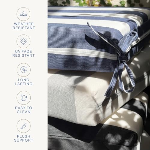 Outdoor Dining Chair Cushion 20 x 41 Navy W396313
