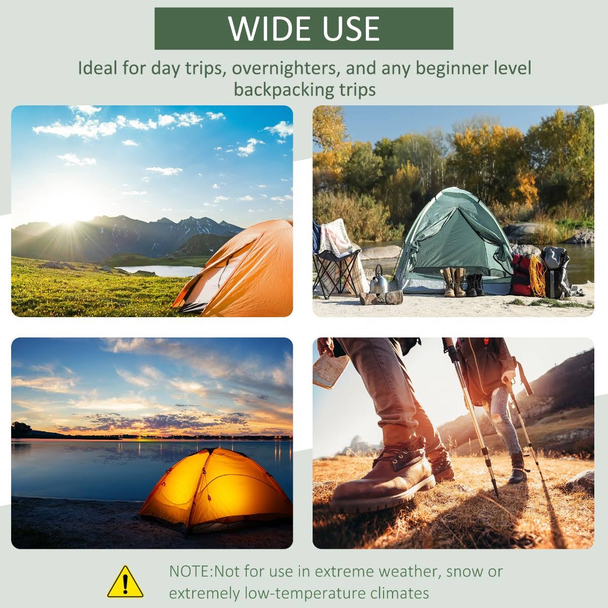 2 Person Waterproof Double Layer Camping Tent V369734