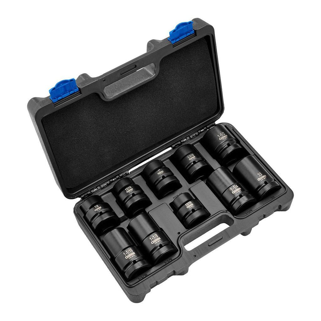 1 in. Drive SAE and Metric Impact Set, 10-Piece B80253