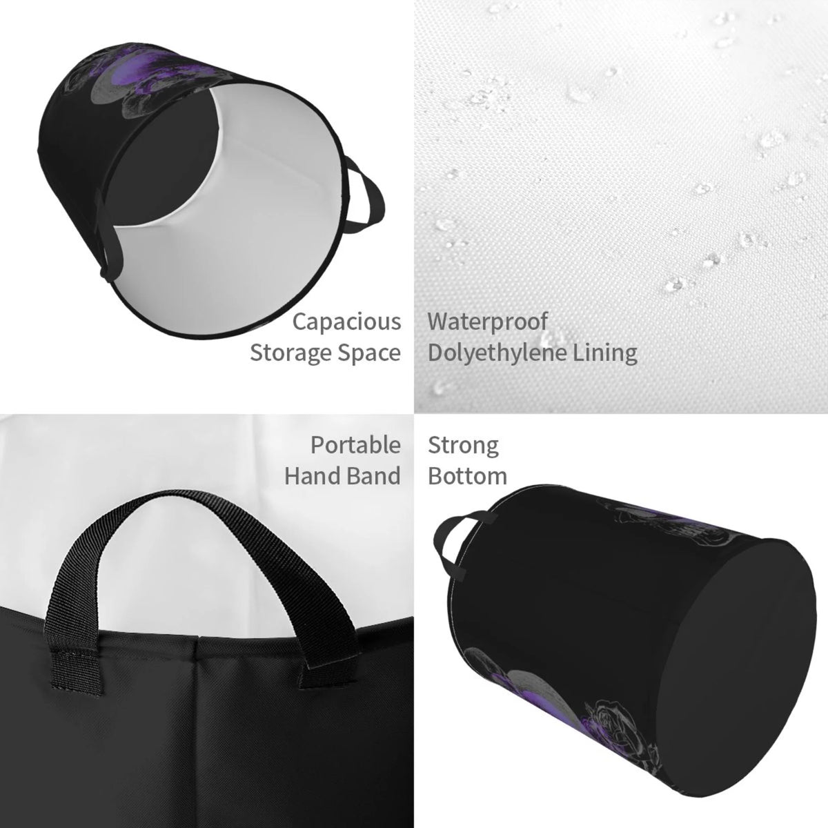 Waterproof Laundry Hamper with Handle A750