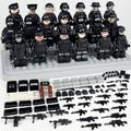 20 Pcs City Police Action Figures Building Blocks Set with Combat Equipment and Dogs Z6403
