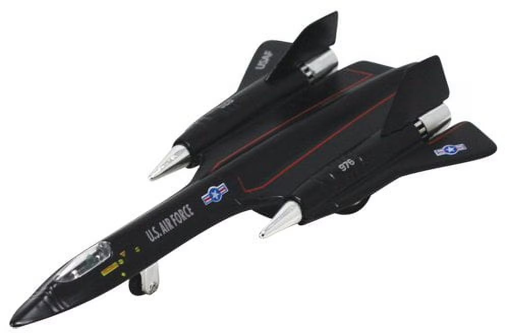 Black SR-71A Die Cast Jet Plane Toy, 8 inch Pull Back O34916
