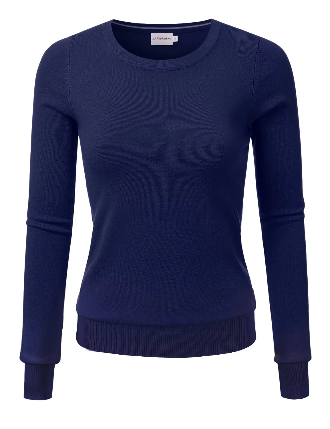 Long Sleeve Crew Neck Pullover Sweater J874
