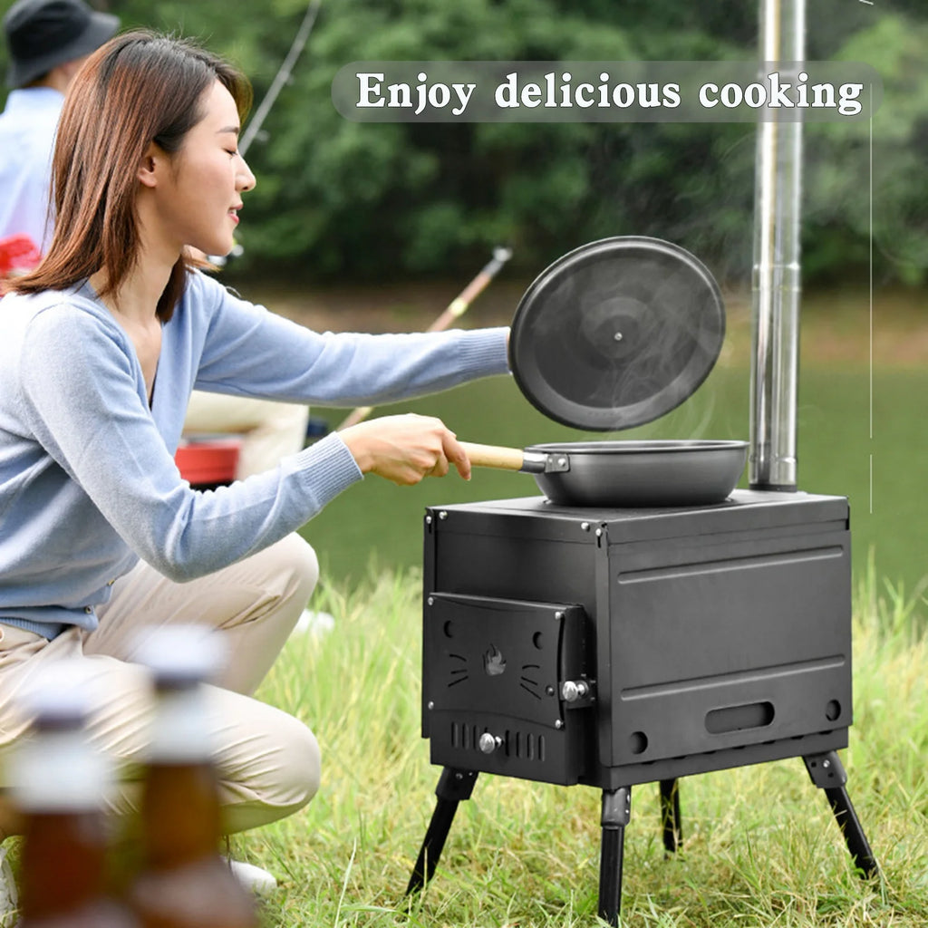 Portable Camping Wood Burning Stove A176582