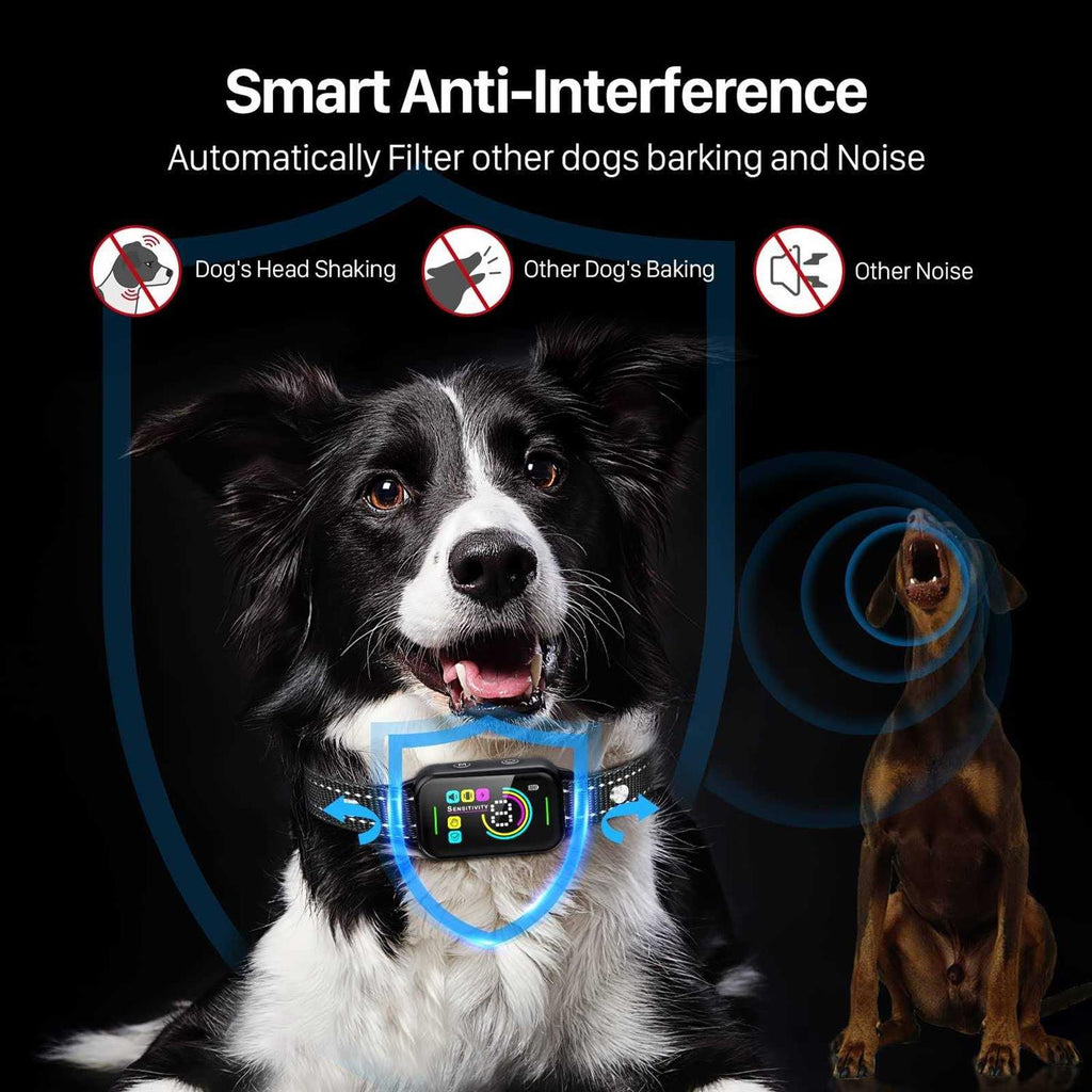 Rechargeable Dog Bark Collar with 8 Adjustable B7515