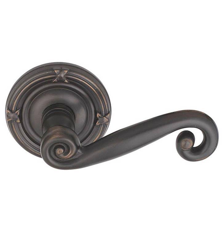 Lever with Ribbon & Reed Rose Passage Turino X9249