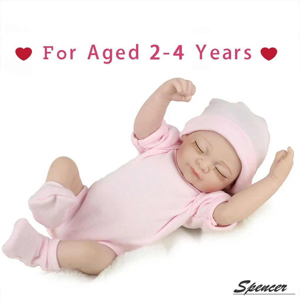 11" Lifelike Silicone Vinyl Newborn Baby Doll J733106