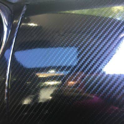 5D High Gloss Black Carbon Fiber Car Wrap Film 152cm x 100cm P900