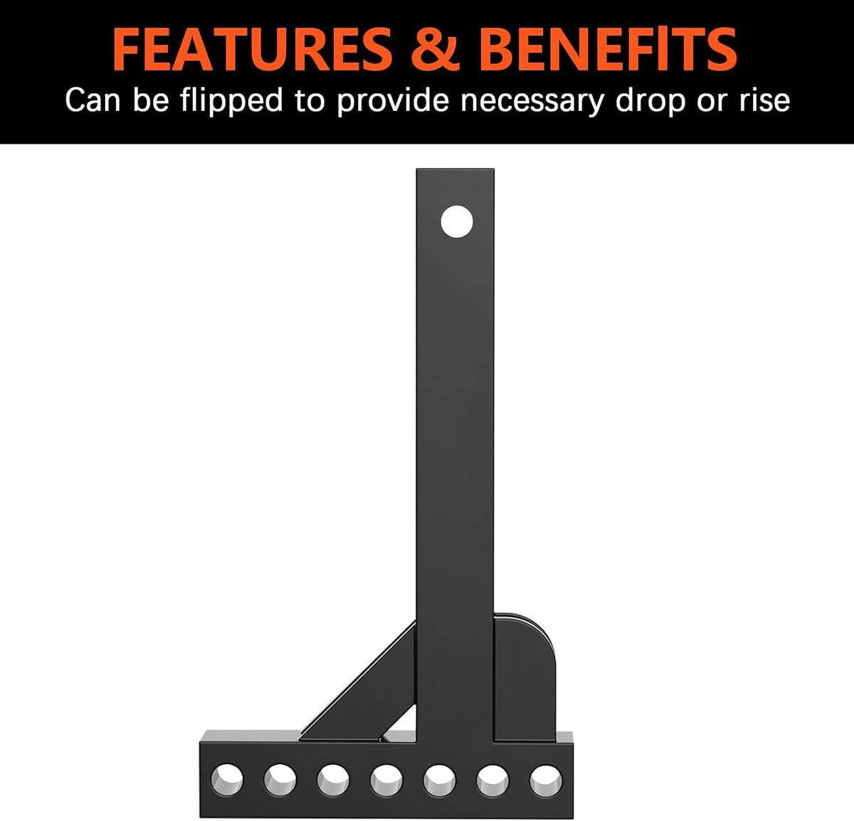 Weight Distribution Hitch Shank Drop Hitch, 2-Inch Receiver, 6-Inch Rise G737390