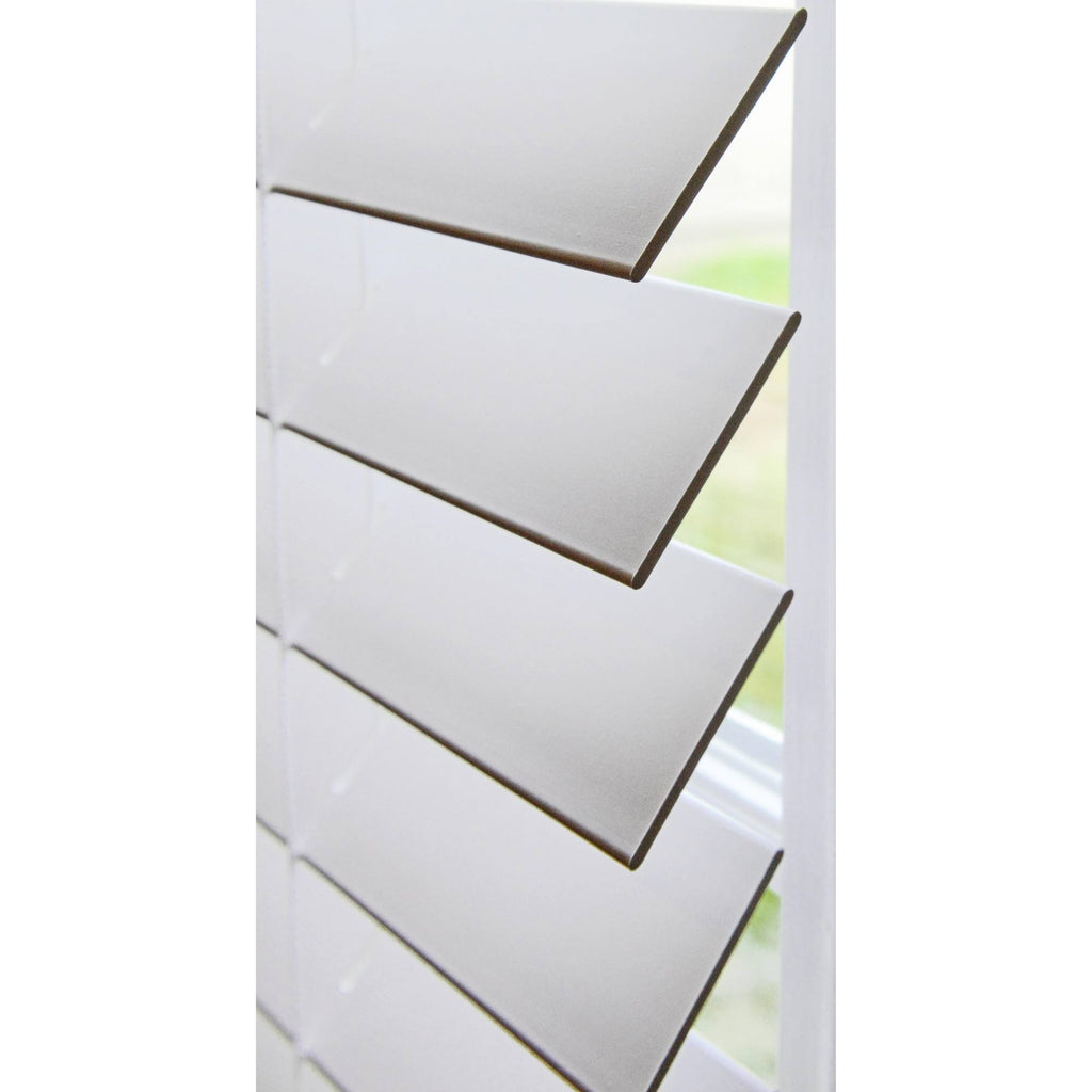 White Faux Wood Cordless Blinds N25248