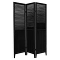 3 Panel Black Room Divider M137