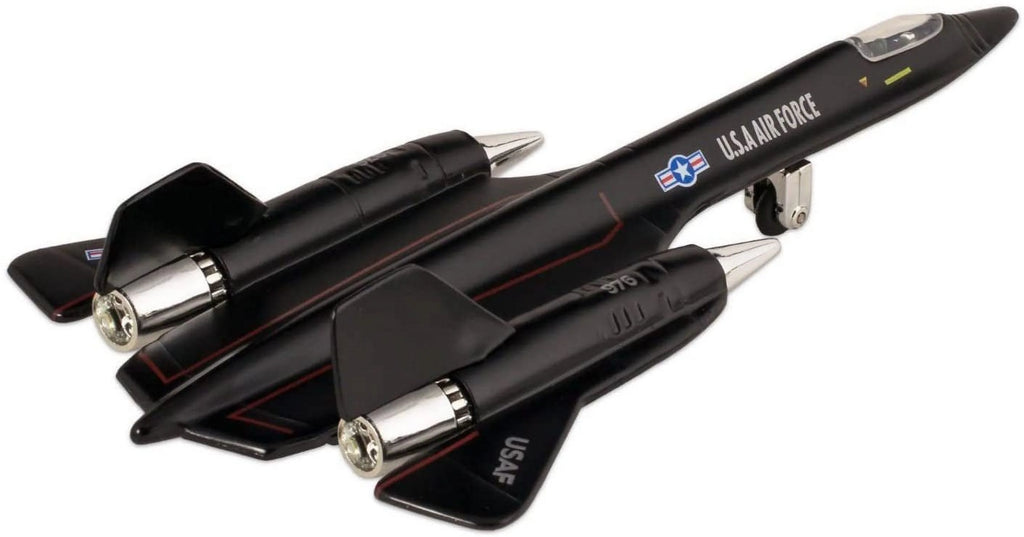 Black SR-71A Die Cast Jet Plane Toy, 8 inch Pull Back O34916