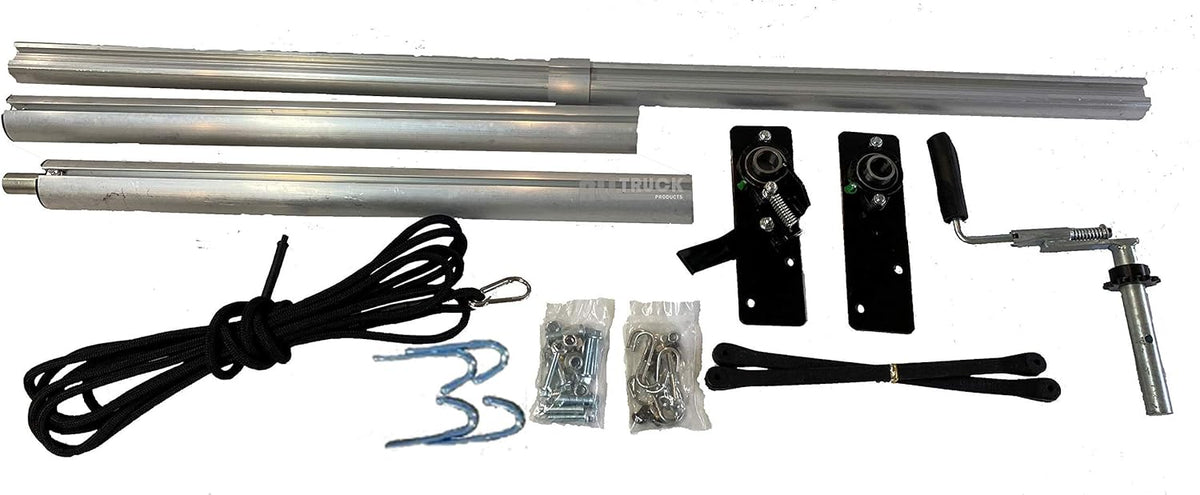 Truck & Trailer Tarp Roller Kit with PVC Mesh Tarp (7'6 x 15') C190541