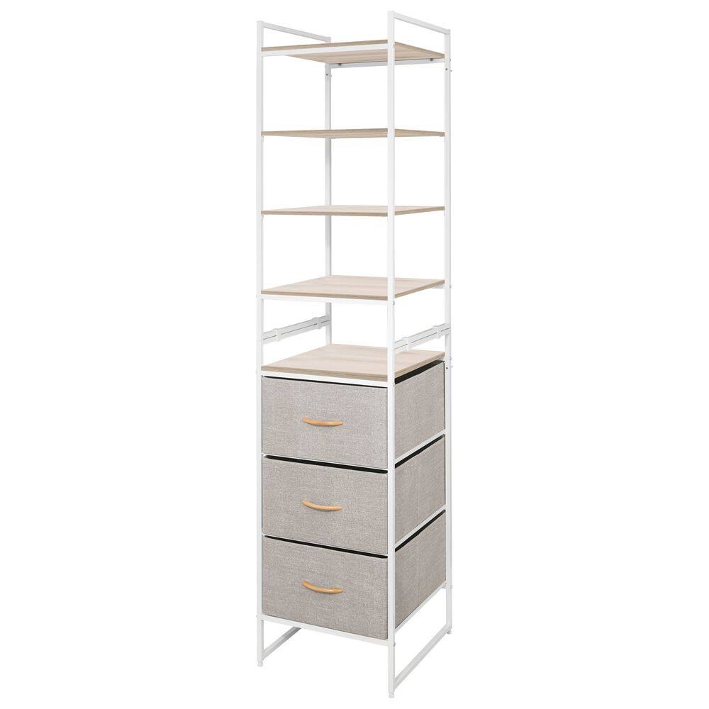 Natural Tall Vertical Fabric Dresser, 3-Drawer I912