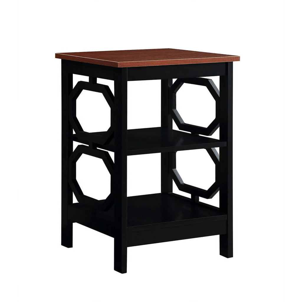 Cherry and Black Wood End Table H76307