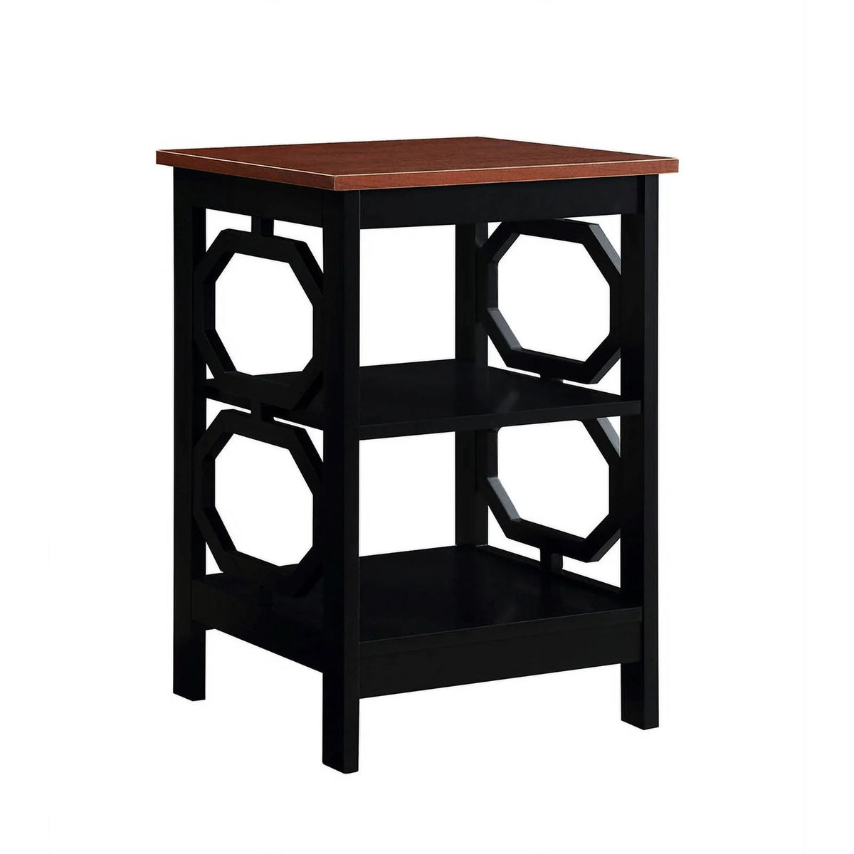 Cherry and Black Wood End Table H76307
