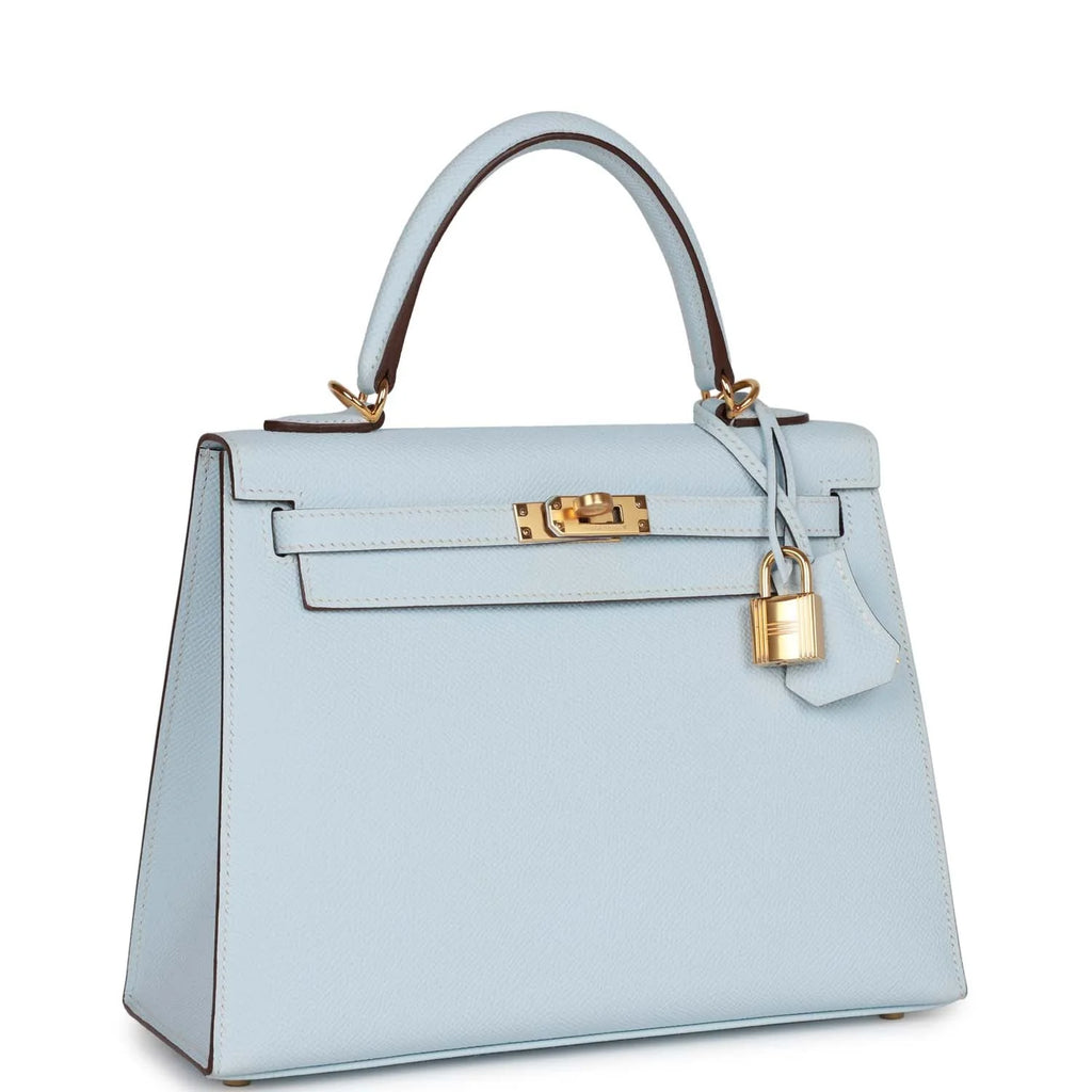 Bleu Brume Epsom Leather Bag V291