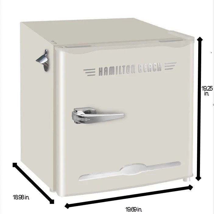 1.6 Cu. Ft. Retro Refrigerator with Bottle Opener, Cream D90849